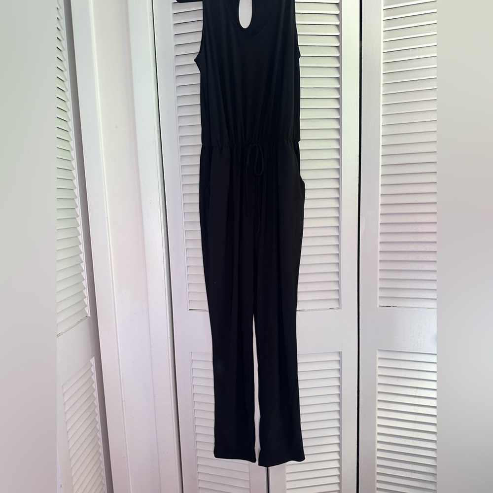 Black Sleeveless Jumpsuit/Romper - Picture 2 of 4